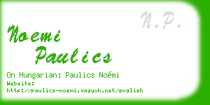 noemi paulics business card